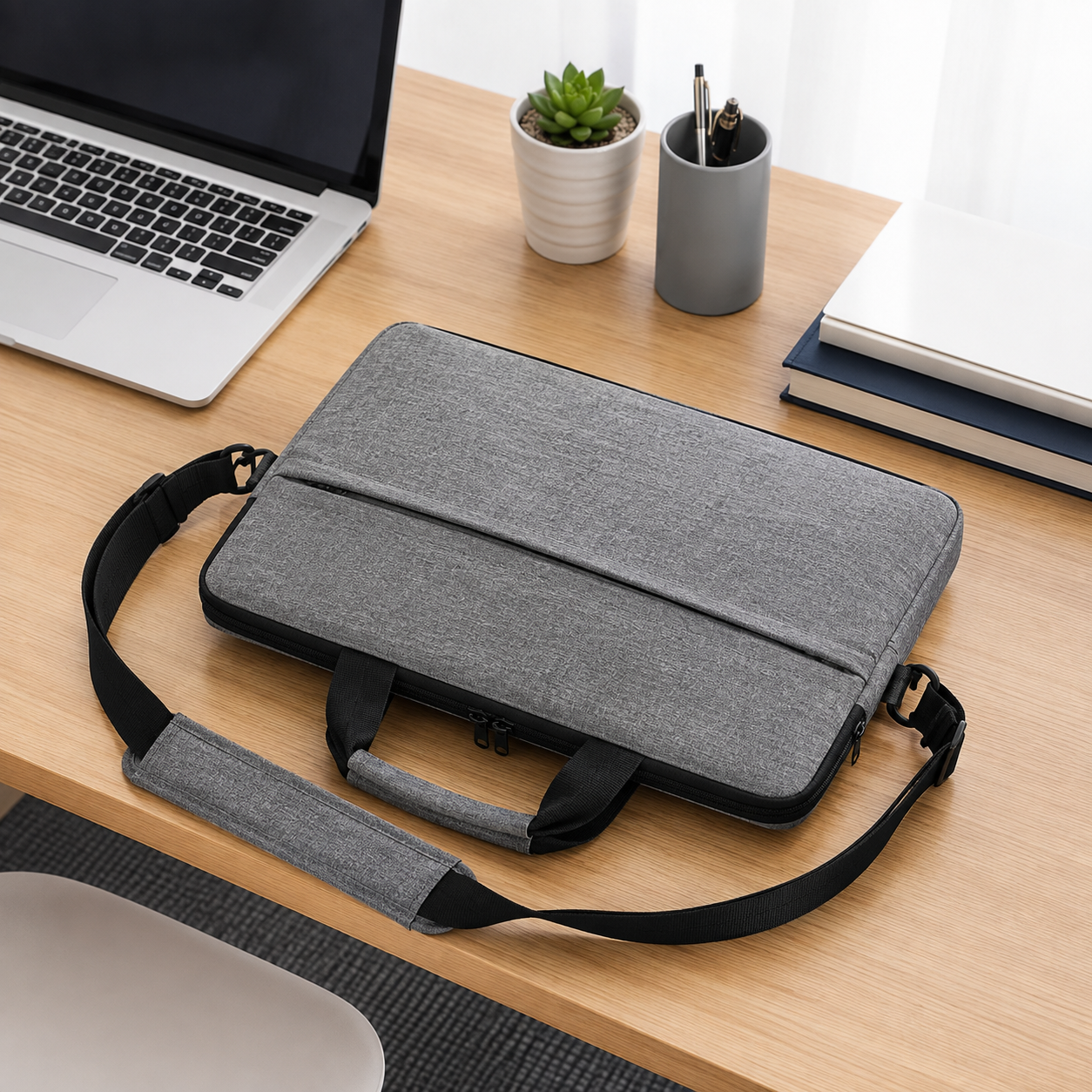 CarryGrid Laptop Carry Sleeve – 15.6-Inch Water-Resistant Shoulder Bag