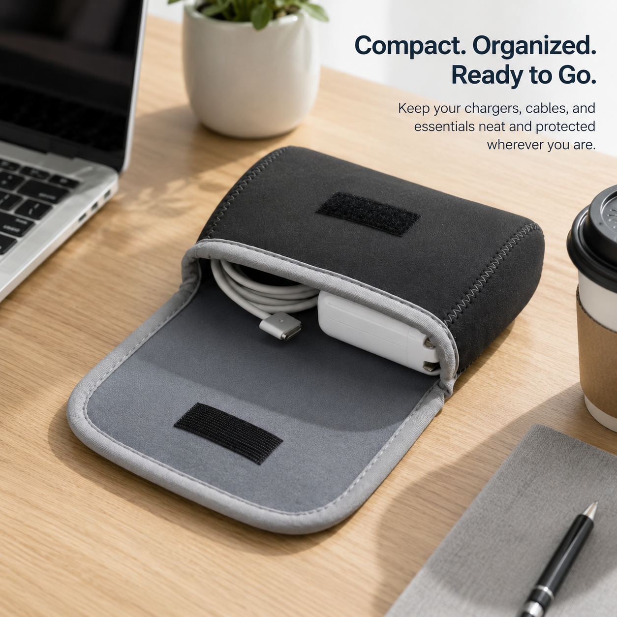 CarryGrid Tech Pouch Mini – Compact Cable & Charger Organizer