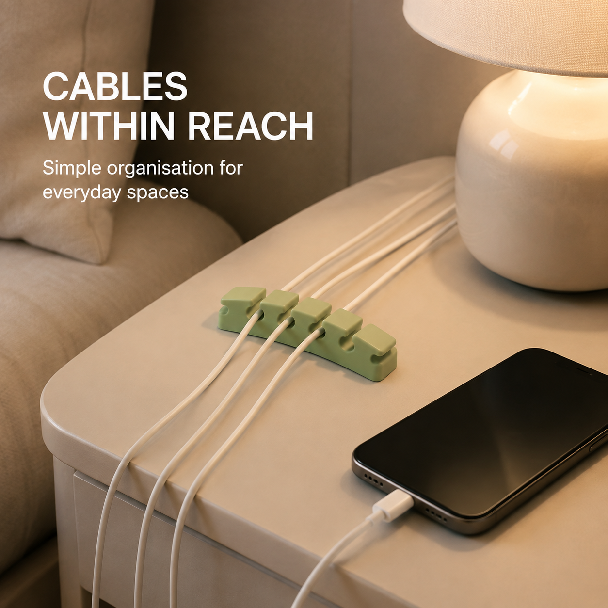 CarryGrid Five-Slot Desktop Cable Organizer