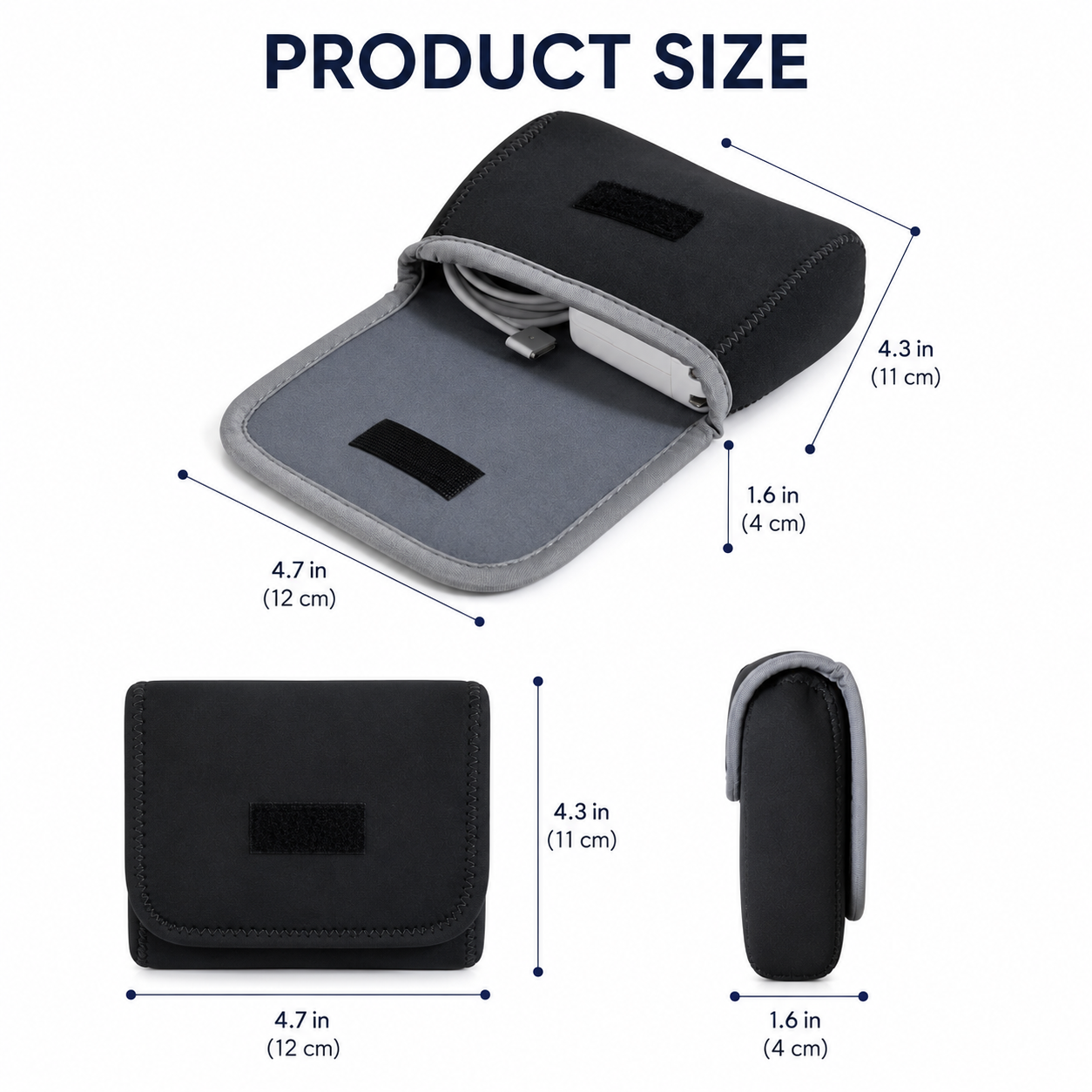CarryGrid Tech Pouch Mini – Compact Cable & Charger Organizer