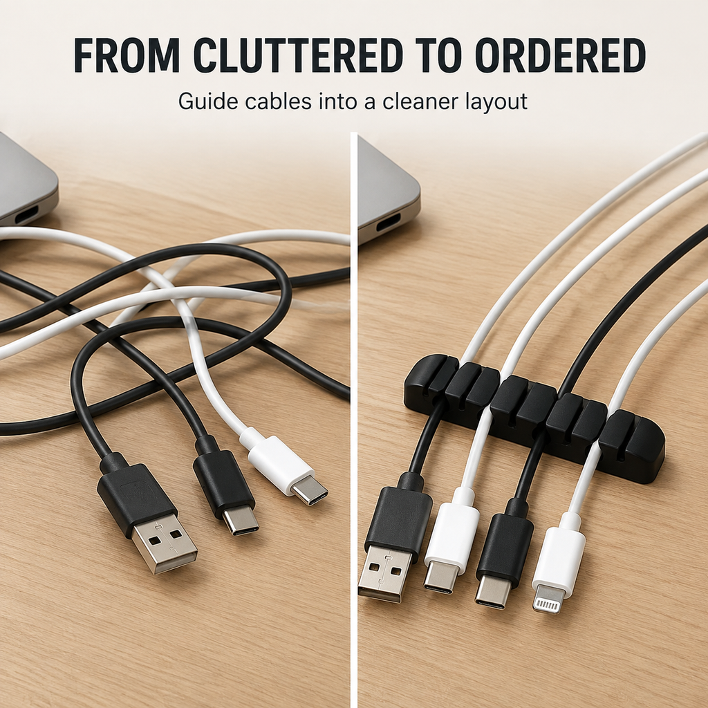 CarryGrid Five-Slot Desktop Cable Organizer