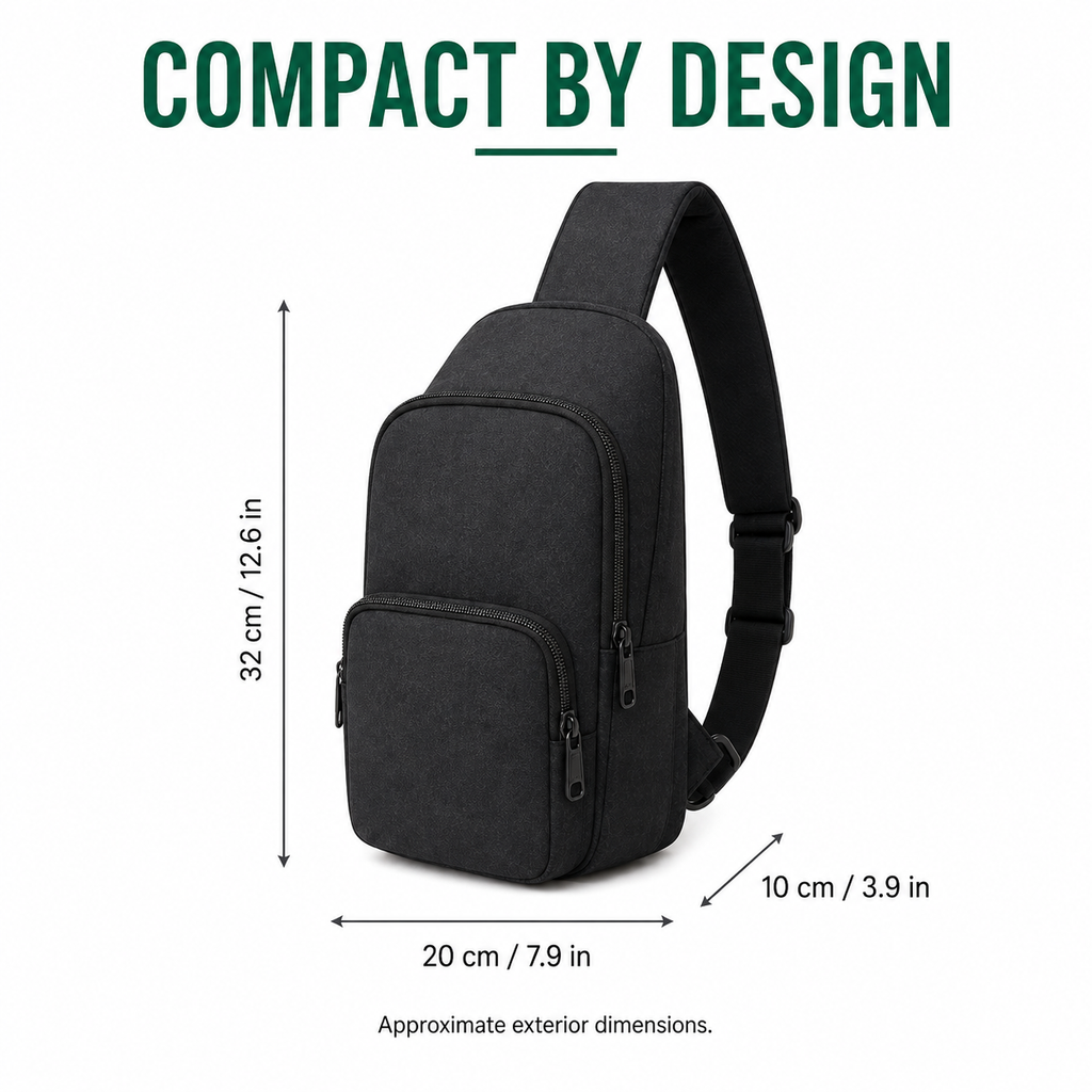 CarryGrid Secure Sling – Compact Crossbody Bag for Everyday Travel